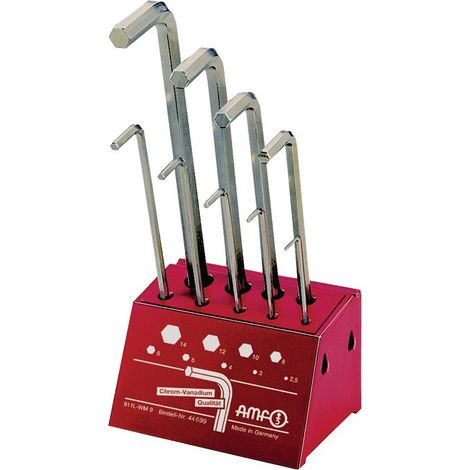Set di cacciaviti a brugola 911L-WM9, 9 pezzi, supporto da officina SW 2,5-14mm