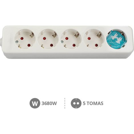 Base multiple Mega 5 enchufes sin cable GSC 000800227 (1/2)