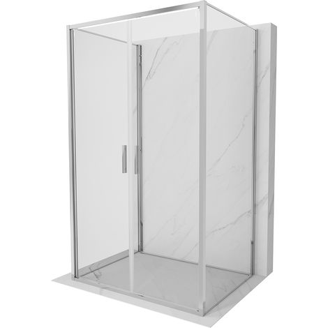 Mexen Exo-B Duo 3S Duschkabine 3-seitig, schwenkbar 100 x 70 cm, transparent, Chrom - 814-100-070-01-00-3S (1/4)