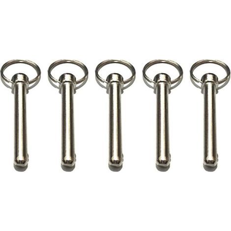 10pcs Goupilles à Dégagement Rapide Goupille de Verrouillage 8mm Avec Extrémité à Boule à Ressort Accessoires de Verrouillage, Matériel Marin, Broche Supérieure Bimini,Diamètre 8 Mm, Longueur Totale 7 (1/5)