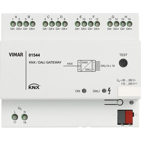 VIMAR - 01544 Gateway DALI 8 canali KNX