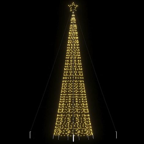 LED Weihnachtsbaum mit Erdspießen 1534 LEDs Warmweiß 500 cm