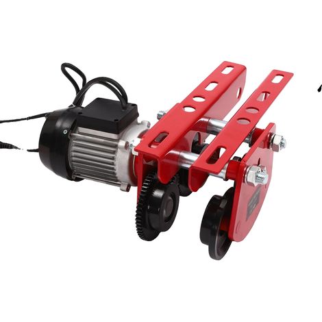 Treuil Électrique, Capacité de 1000 kg, Puissance du Moteur de 370W, Rouge, 1 Ton (1/2)