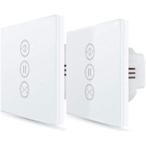 Pack de 2 interrupteurs de volet roulant connectés Contrôle vocal WiFi Compatible avec Alexa et Google Home Programmation horaire (1/4)