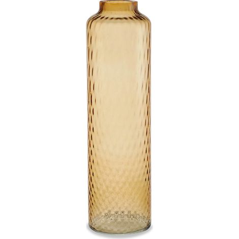"Vaso artigianale BOTTIGLIA in vetro di Murano ambra 42 cm"