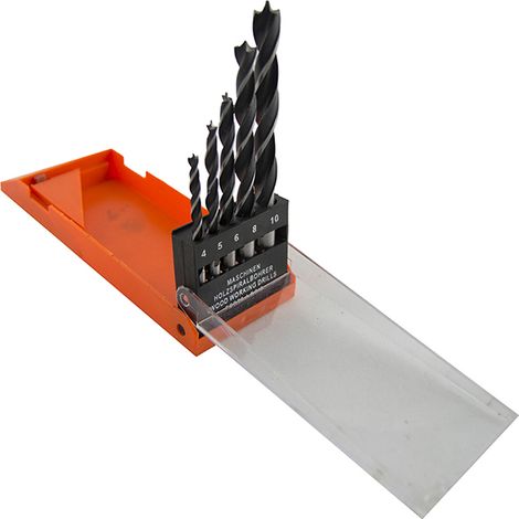 STANFORD brocas para madera  4  a 10 mm ( 5 brocas ) , Juego de brocas para madera 5 piezas Stanford. - Juego de 5 brocas para madera con forma de espiral y punta afilada, diseñado (1/3)