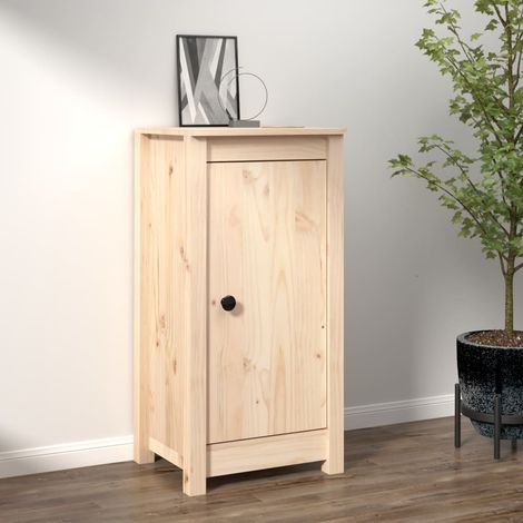 Vidaxl – Buffet en bois massif de pin 40x35x80 cm – Grand espace de rangement – Dessus idéal pour objets décoratifs