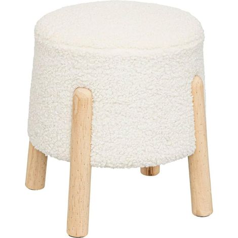 Tabouret d'appoint Bouclette Inuit Dreams blanc (1/5)