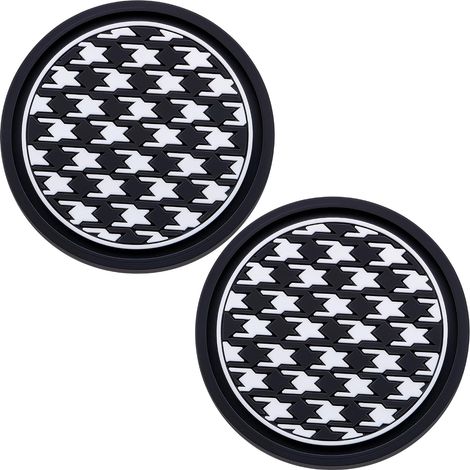Juego de 2 posavasos para coche: alfombrillas antideslizantes para portavasos, accesorios universales para el interior del coche para mujeres y niñas, diseño moderno. (1/5)