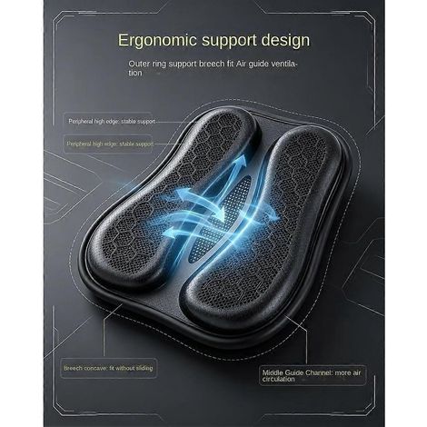 Coussin de selle de moto 3D en gel alvéolé, universel et respirant, antidérapant et absorbant les chocs pour scooter électrique (1/4)