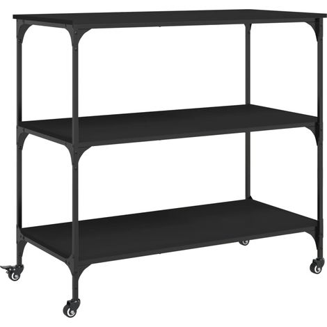 Maison Exclusive - Carrello da Cucina Nero 102x50x95 cm in Legno Multistrato