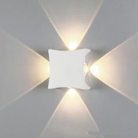 4W Moderne Applique Murale LED Lampe Murale Imperméable IP65 Aluminium Lampe de Mur LED Intérieur Extérieur pour Salle de Bains Salon Chambre à Coucher Couloir Escalier Entrée Porche - Lumière chaude (1/3)