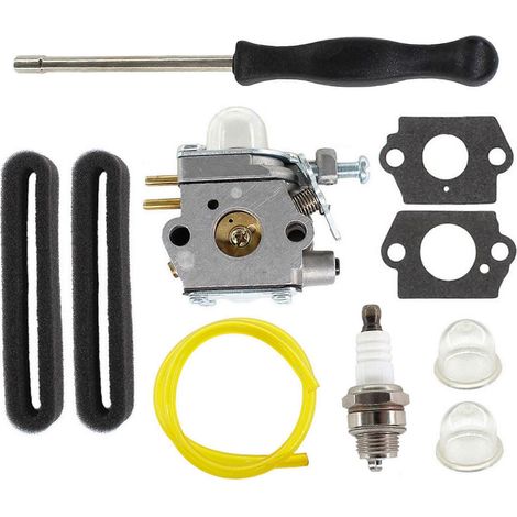 Carburateur 753-06190 pour débroussailleuse à fil M2500, M2510, M2550, MD2500, références : 41ADZ20C758, 41ADZ32C766, 41CDZ03C758, 41BDZ01C758, filtre à air 25 cm³ (1/5)