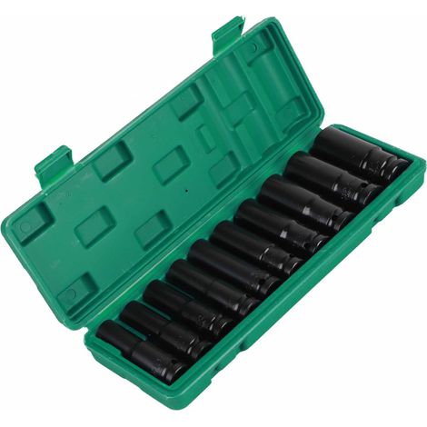 Clés et douilles carrées à impact de 1/2 po, ensemble d'outils de 10 pièces pour la maintenance. (1/5)