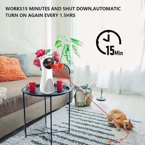 Jouet laser automatique pour chat, jouet interactif avec laser, entraînement à la capture rotative, placement en hauteur