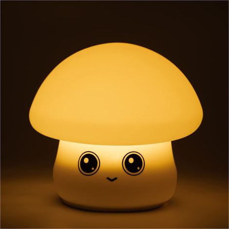 Lampe Champignon Rechargeable, 7 Couleurs Veilleuse Enfant, Lampe de Chevet Champignon, Décoration Chambre Mignonne, Cadeau Kawaii Bébé Enfant (1/5)