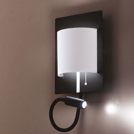 Fan Europe POP LED Leseleuchte 2-flammig Weiß Schwarz 480+100lm 4000K 22x16x7,5cm (1/3)