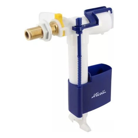 Nicoll – Robinet flotteur silencieux G 3/8'' – Alimentation latérale – Mamelon laiton – Économie d'eau et confort acoustique