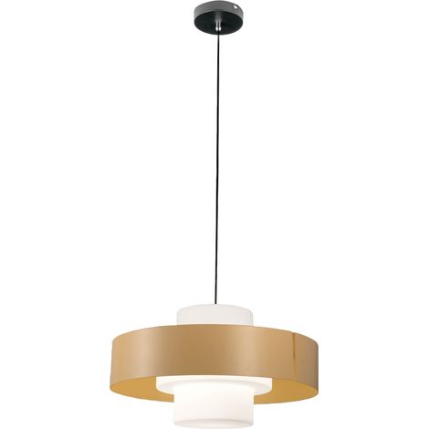 Suspension Loto Ø450 Mm En Métal Et Verre Soufflé, Douille E27 40 W, Indice De Protection Ip20, Classe 1 - Design Moderne Et Élégant (1/3)