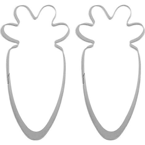 HONORNIC - Emporte-pièces en acier inoxydable, carotte de Pâques, accessoire de pâtisserie et de décoration (2 pièces)