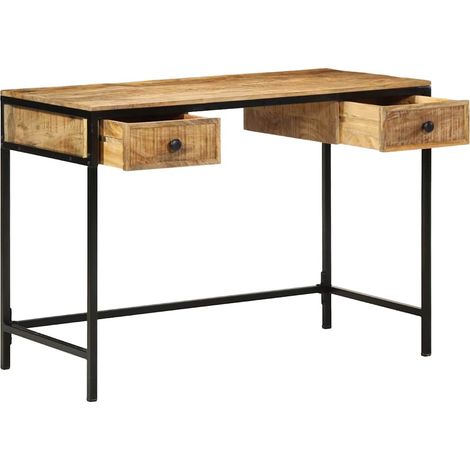 Bureau,Table de travail,Table d'étude Marron 105 x 50 x 75 cm Bois de manguier massif CFW49905 (1/5)