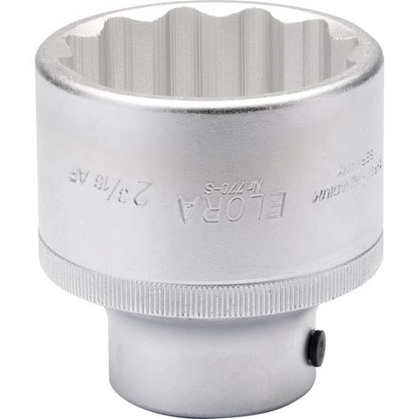 Elora 2.3/16" Bi-Hexagon Socket, 3/4" Drive, Hardened, Tempered, and Chrome-Plated, Model 00658 (1/5)
