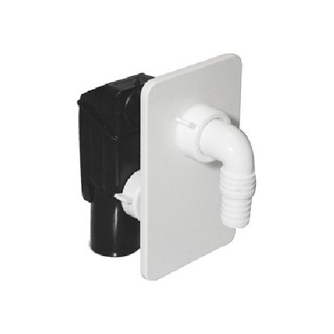 SIFONE LAVATRICE AD INCASSO CON PLACCA BIANCA BONOMINI- Diam. 40- BONOM- pezzi 1