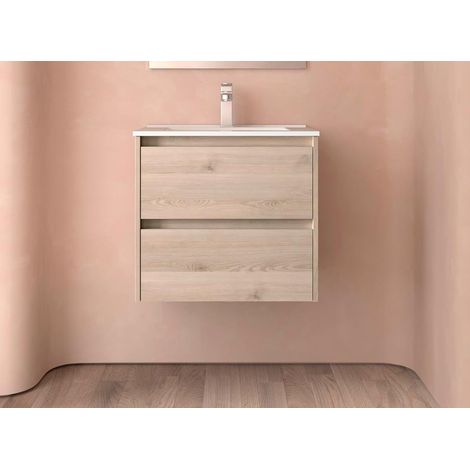 BALTIC Unterschrank 600 2 Schubladen + Waschbecken Nature (1/4)