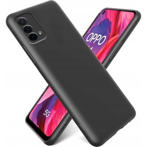 Matte, weiche Hülle für OPPO A54 5G / A74 5G, schwarz + Glas (1/3)