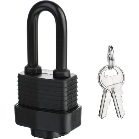 Cadenas étanche 40 mm robuste avec acier laminé pour casier de gym, garage, clôture, abri de jardin, extérieur et intérieur, lot de 1 (1/5)