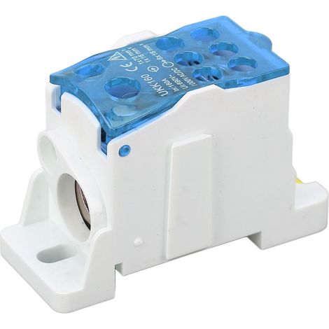 Anschlusskasten 690V 160A DIN-Schienen-Klemmenblock Stromanschlusskasten für Elektrizität Blau (1/5)