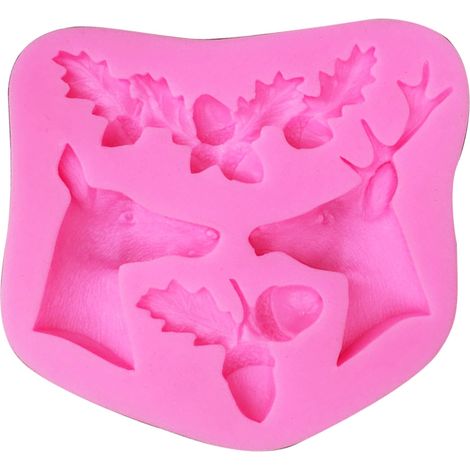 Weihnachtliche Silikon-Backform zum Selbermachen, mehrfache dekorative Kuchen-, Fondant- und Schokoladenform (4) (1/5)