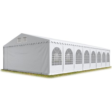 TOOLPORT7x20m XXL tente de réception, PVC 800 N anti-feu, H. 2,6m, blanc (1/5)