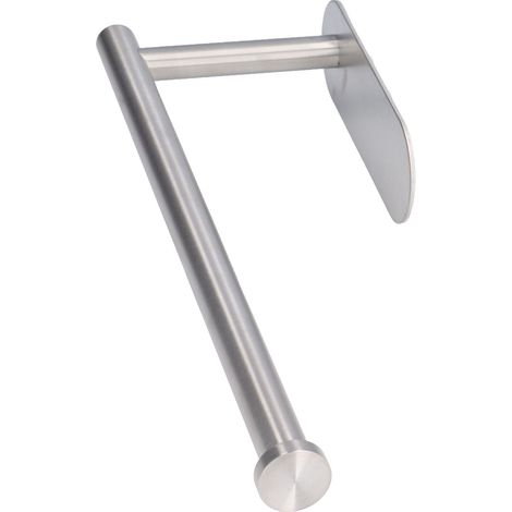 Porte-rouleau de papier toilette adhésif 34 cm, support mural acier inoxydable pour salle de bain ou cuisine (1/5)
