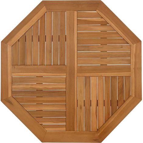 Dessus de table 90x90x2,5 octogonal bois de teck massif (1/5)