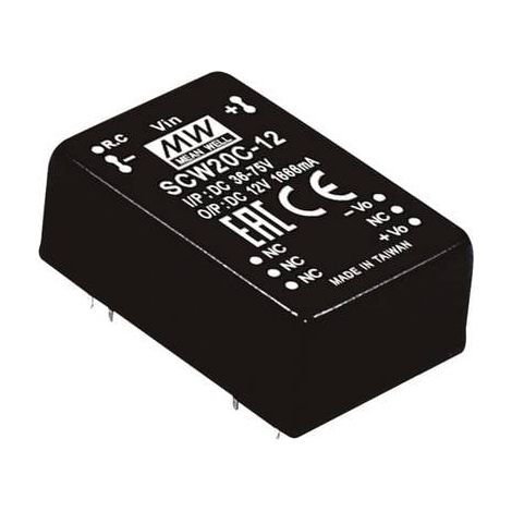 Convertisseur CC/CC mw-mean-well SCW20C-15 20 W 1,333 A