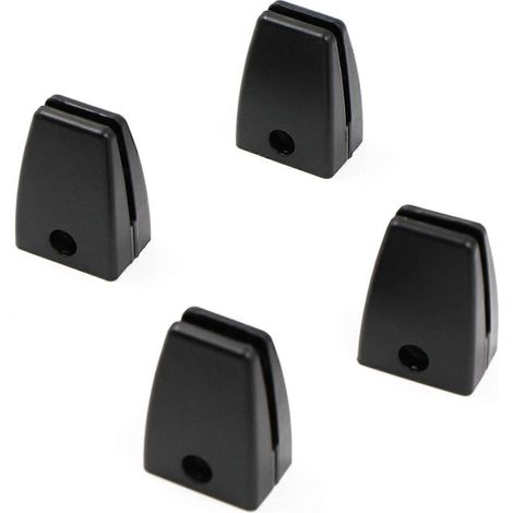 Pinces à verre, compatibles avec les supports à verre pour étagères, ensemble de 4 pièces, alliage d'aluminium robuste, accessoires de bureau, accessoires de meubles, durables. (1/4)