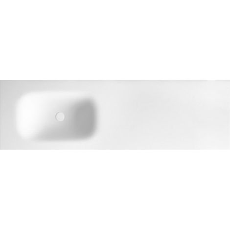 Grand lavabo sans trou à encastrer SPACE en solid surface 135x46x16 cm