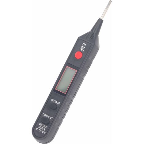 Testeur de tension sans contact avec alarme sonore et lumineuse, détecteur de tension 12 à 300 V et lampe torche pour électricien (1/5)