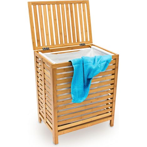 Cesta de lavanderia de bambu