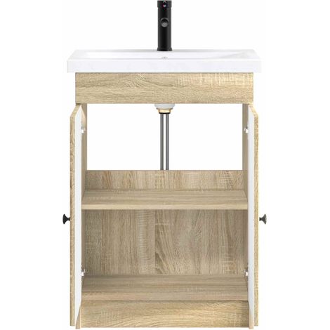 Set di mobili per il Bagno Armadio da Bagno Rovere Sonoma 56 x 37,5 x 81 cm (1/5)