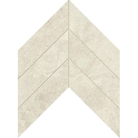 Mosaïque effet Pierre Calcaire Ivoire Chevron Pointe de Hongrie 35,6x30,5x0,9 cm Mat Rocalta - Sol et mur intérieur (vendu par carton de 0,43432 m²) - RO'MA CARRELAGE
