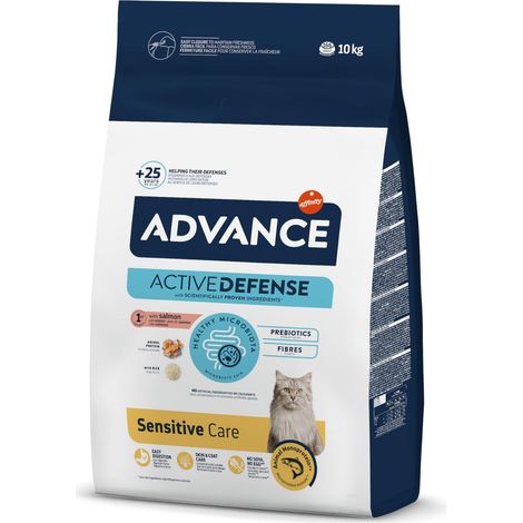 ADVANCE Sensitive - Cibo per Gatti Sterilizzati Adulti con Salmone - 10Kg (1/4)