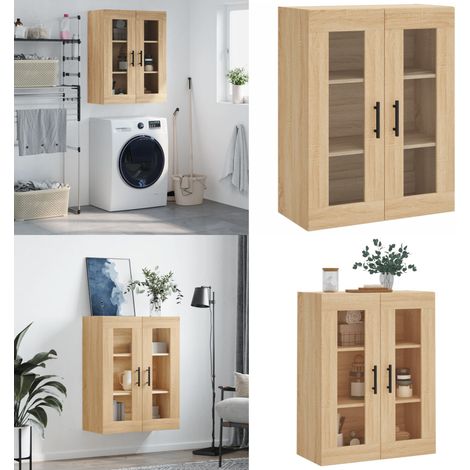 Armoire murale chêne sonoma 69,5x34x90 cm - Meuble Mural - Armoire Murale - Rangement Mural - Armoire De Rangement - Meuble Chêne - Home & Living (1/5)