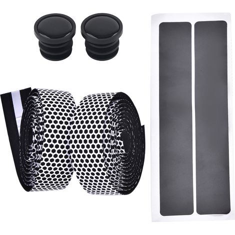 1 Paire Bouchons de Guidon VTT Anti-Dérapants Blancs, Amortissants pour Vélo de Route et Montagne (1/5)