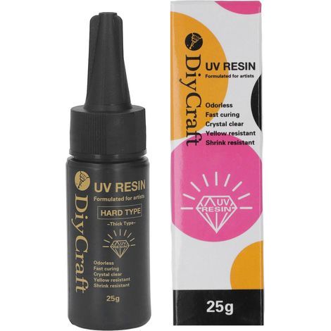 Résine UV sans odeur, durcissement rapide, 25g pour couverture de bouteille et artisanat, version épaisse transparente (1/5)