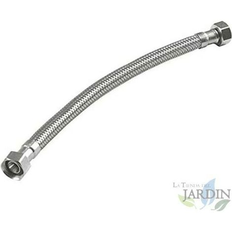 Tuyau blindé flexible avec écrou raccord 50cm, 3/8'' femelle - 3/8'' femelle (1/3)
