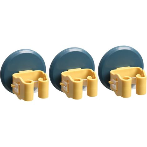 Set mit 3 Besen- und Mopphaltern, Reinigungsclips, Wandbesenhalter, Besenhalter, Wandbesenhalter, Wandbesenhalter, Besen- und Mopphalter