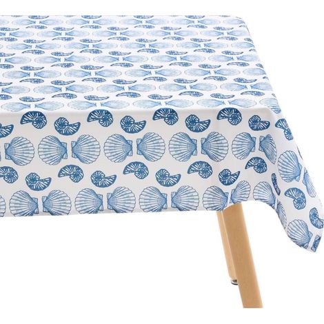 Nappe Antitache Imprimé "Océania" 140x240cm Bleu (1/3)