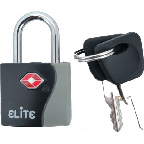 Cadenas à clé TSA Elite - Noir - Noir - (1/3)